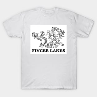 Finger Lakes Map T-Shirt